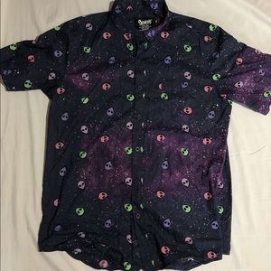 Alien/galaxy men’s button down